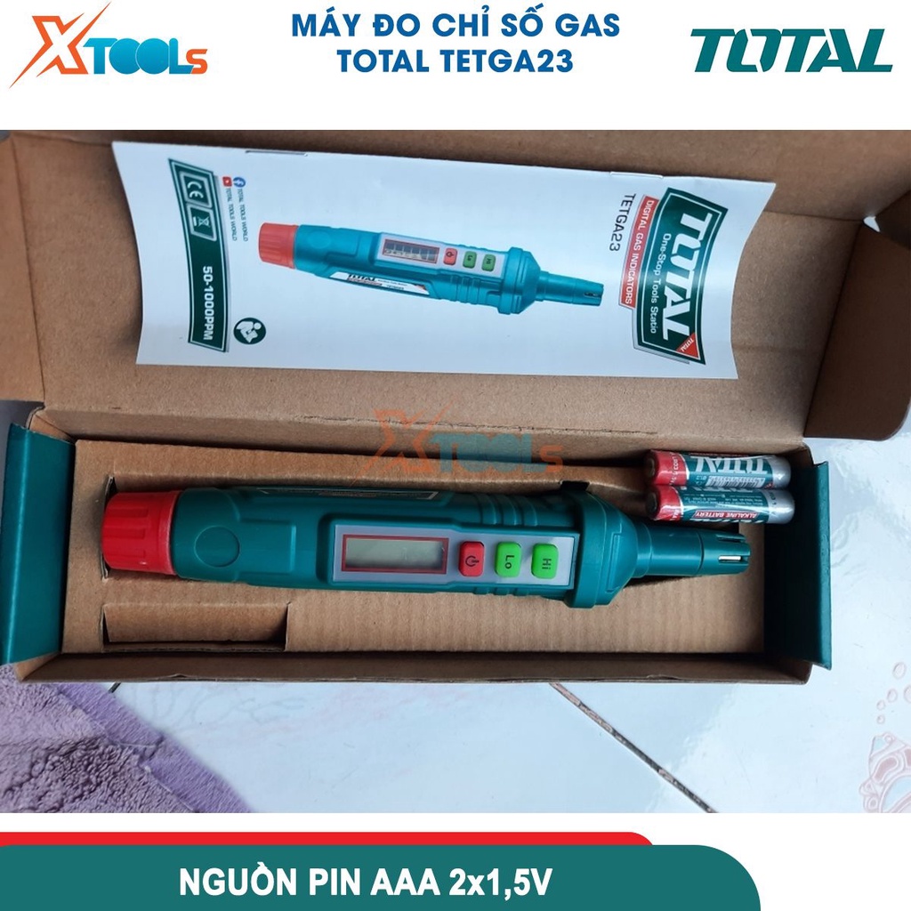 Máy đo chỉ số khí ga kỹ thuật số TOTAL TETGA23 phát hiện khí dễ cháy, phạm vi 50~100ppm, dùng pin AAA -CHÍNH HÃNG-XTOOLS