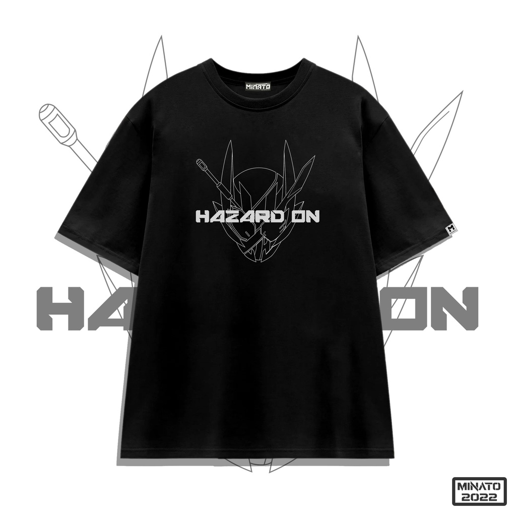 Áo Thun Hazard On Chữ Phản Quang Oversized Nam Nữ