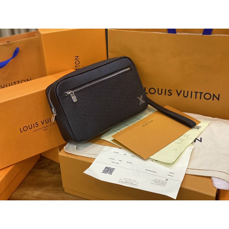 Túi clutch LV kasai taiga chuẩn SPSL FULL BOX