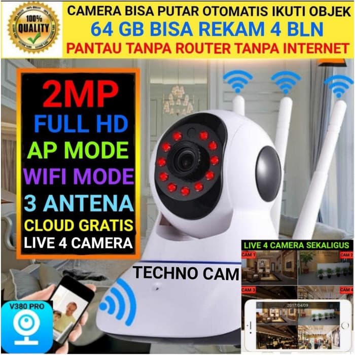 Camera An Ninh Không Dây Kết Nối Wifi V380 Ip Hd 720p Ip P2P