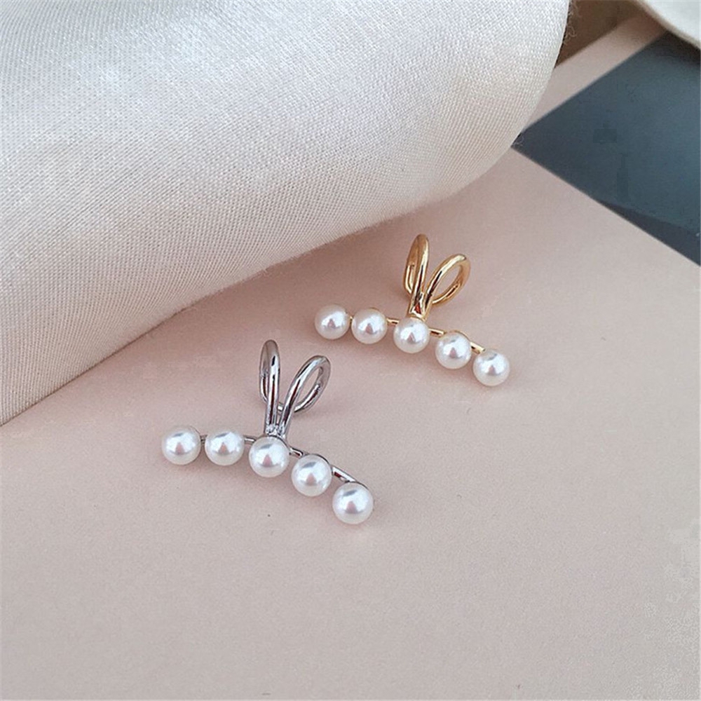 Khuyên Tai Nữ Trang Đính Ngọc Trai Xinh Xắn