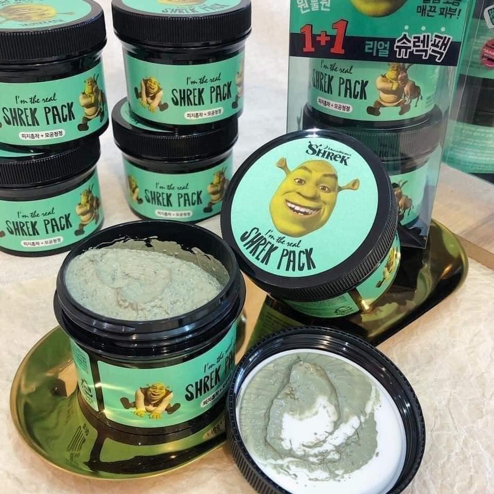 Mặt Nạ Đất Sét Bạc Hà Rau Má SHREK PACK-Chuyên Làm Sạch Mụn Cám,Mụn Đầu Đen,Bã Nhờn