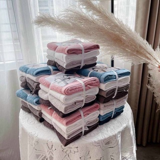 Set 4 khăn tắm cotton hotel towel xuất hàn cao cấp