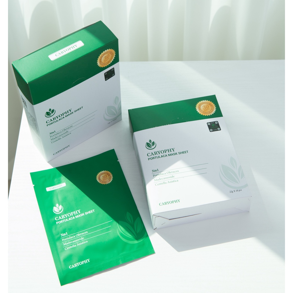 Mặt Nạ Ngăn Ngừa Mụn Chuyên Sâu Caryophy Portulaca Mask Sheet 22gr
