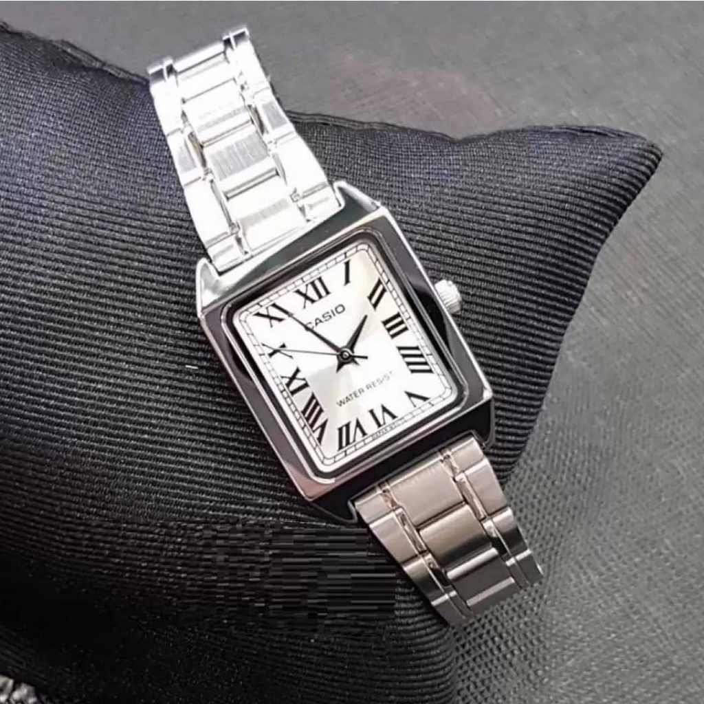 Đồng hồ Nữ Casio LTP-V007D-7B, đồng hồ chính hãng, dây thép bạc mặt bạc LA MÃ