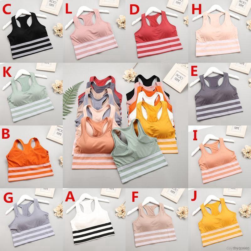 Women Bra Beauty Back Seamless Sports Bra Yoga Underwear Striped Stitching Vest | BigBuy360 - bigbuy360.vn