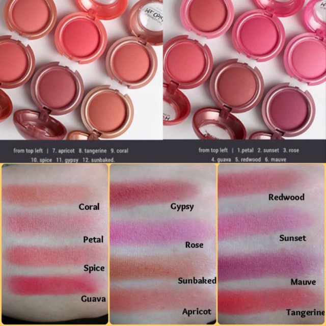 Má Hồng Mini Màu Tự Nhiên Cheek Rouge - Blush Powder - Phấn Má Hồng