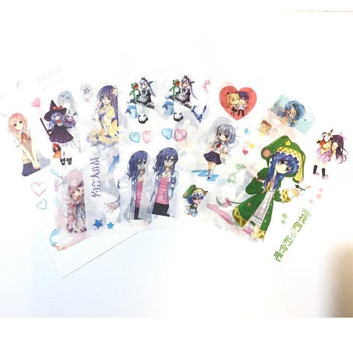 Ảnh dán 6 tấm sticker Honkai Impact 3 album sticker ảnh dán anime idol dễ thương