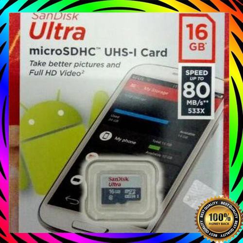 Thẻ Nhớ Micro Sd Sandisk Ultra 16Gb Class 10 80Mb S | BigBuy360 - bigbuy360.vn