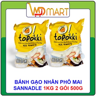 Bánh gaoh hàn quốc tokbokki nhân phô mai Sanadle 1kg (2 gói 500g)