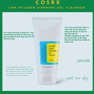 Sửa Rửa Mặt Cosrx Low PH Good Morning Gel Cleanser cho da dầu mụn