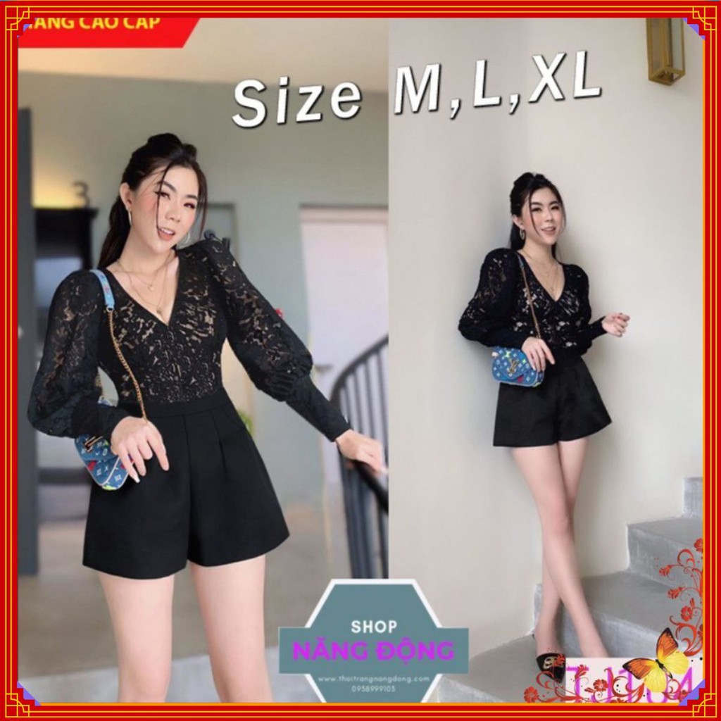 Đồ Bay Ngắn 💝FREESHIP💝 Jum short ren tay dài cổ tim xinh xắn J1049