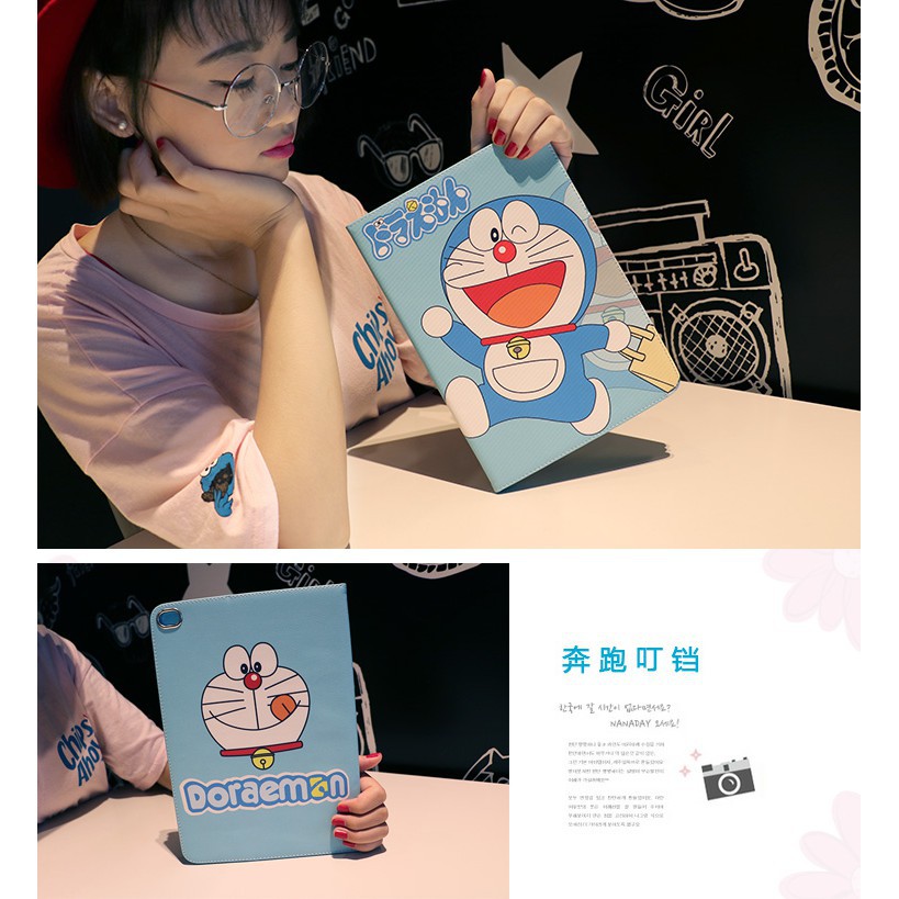 Bao da hình Doraemon dễ thương cho iPad 2 3 4 Pro 10.5 | BigBuy360 - bigbuy360.vn