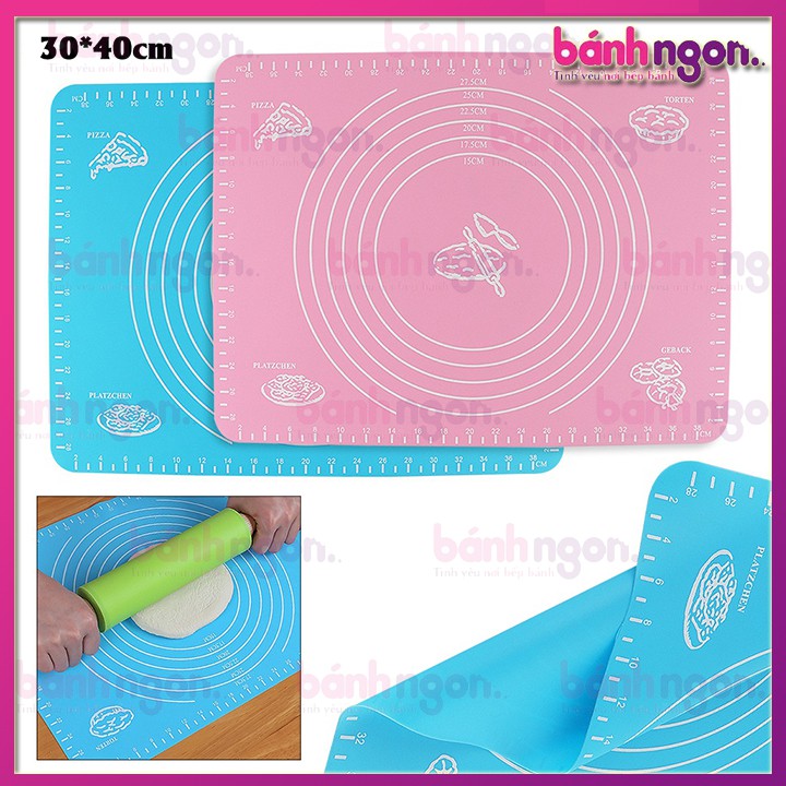 Tấm lót nhào bột silicone/thảm nhào bột chống dính 50x40cm