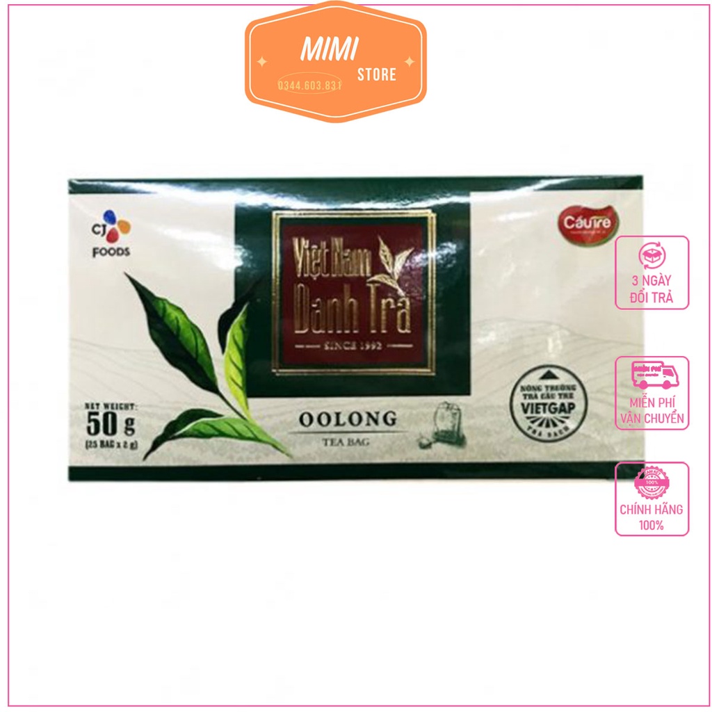Trà Ô Long Cầu Tre Cao Cấp ( Việt Nam Danh Trà) Hộp 50gr - Thơm Ngon Hảo Hạng