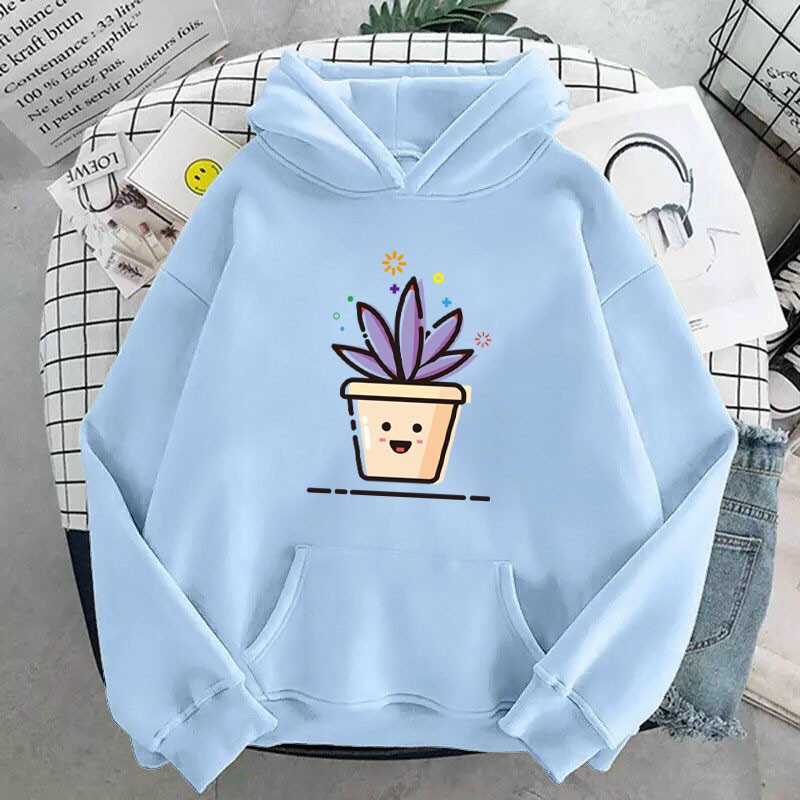 Áo hoodie nam nữ nỉ ngoại in hình Chậu Hoa William DS102 -  Chất nỉ dày dặn, nón 2 lớp, hợp làm áo cặp