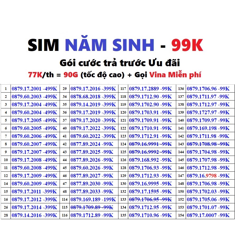 [Miễn phí tháng đầu], SIM 4G ITEL, Sim 90G/th tốc độ cao 4G mạng VINAPHONE, Gọi VINAPHONE miễn phí.