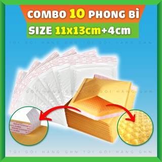 [RẺ VÔ ĐỊCH] Combo 10 Túi Gói Hàng Chống Sốc Size 11*13+4cm GHN