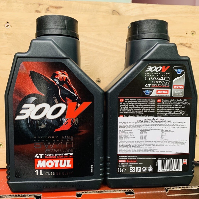 Nhớt Cao Cấp Motul 300V 5W-40 Factory Line Road Racing Ester Core - Made in France