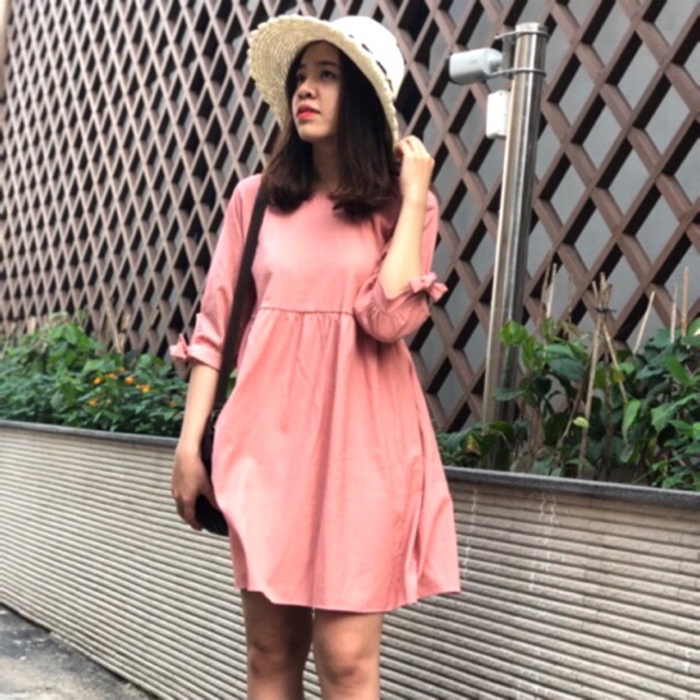 Váy baby doll nơ tay (hình chụp thật) | BigBuy360 - bigbuy360.vn