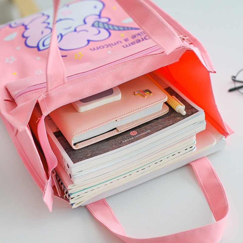 Túi học thêm túi đựng đồ xách tay học sinh sinh viên chống thấm nước bền đẹp túi vải bố