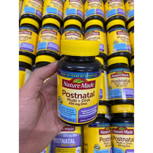 Nature Made Postnatal Multi DHA 60 Viên Cho Phụ Nữ Cho Con Bú Mẫu Mới