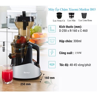 Máy ép chậm Merkur, Máy làm kem B03- B05