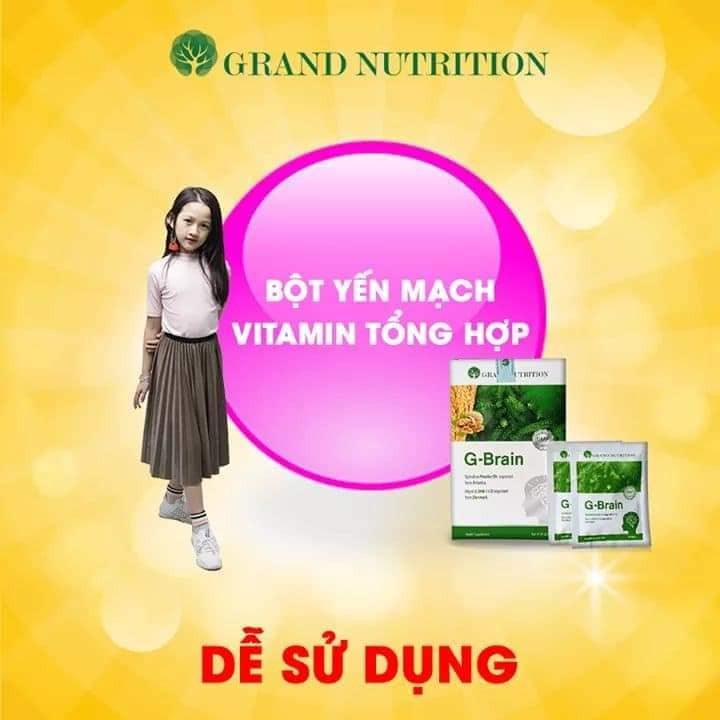 {Mua 3 tặng 1+ tặng khóa học} Cốm sữa tảo non G-Brain - Hỗ trợ bổ sung DHA, các Vitamin hỗ trợ phát triển não bộ cho trẻ