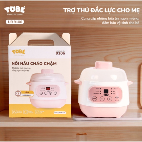 Nồi nấu cháo chậm Tobé tích hợp 6 chế độ nấu