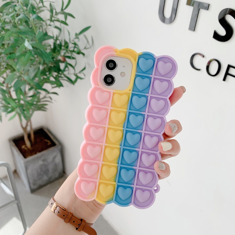 Ốp điện thoại silicon mềm màu hình gấu dễ thương cho iPhone 6 plus/6s plus/7 plus/8 plus/X/Xs/Xs Max/11/11 pro Max