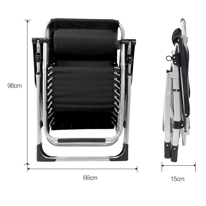 Ghế xếp ngủ thư giãn tại văn phòng Ghế gấp khung inox cao cấp không gỉ vải bố thay đổi kích thước | BigBuy360 - bigbuy360.vn