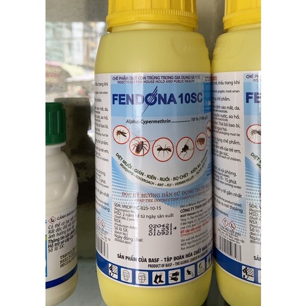 Thuốc diệt côn trùng Ruồi, Muỗi, Kiến, Gián ⚜️FREESHIP⚜️ Thuốc Diệt Muỗi Fendona 10SC chai 500ml
