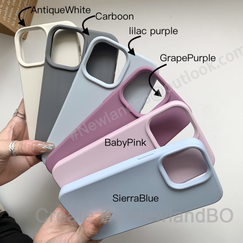 Ốp Điện Thoại Silicon Cao Su Màu Hồng / Tím Cho iPhone13 14 Pro max 12Pro 13Pro 12Promax 13Mini 12mini i11 XR Xsmax 7Plus 11Promax