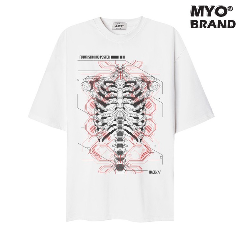 Áo Thun Tay Lỡ MYO Vải Cotton In Hình HACKER