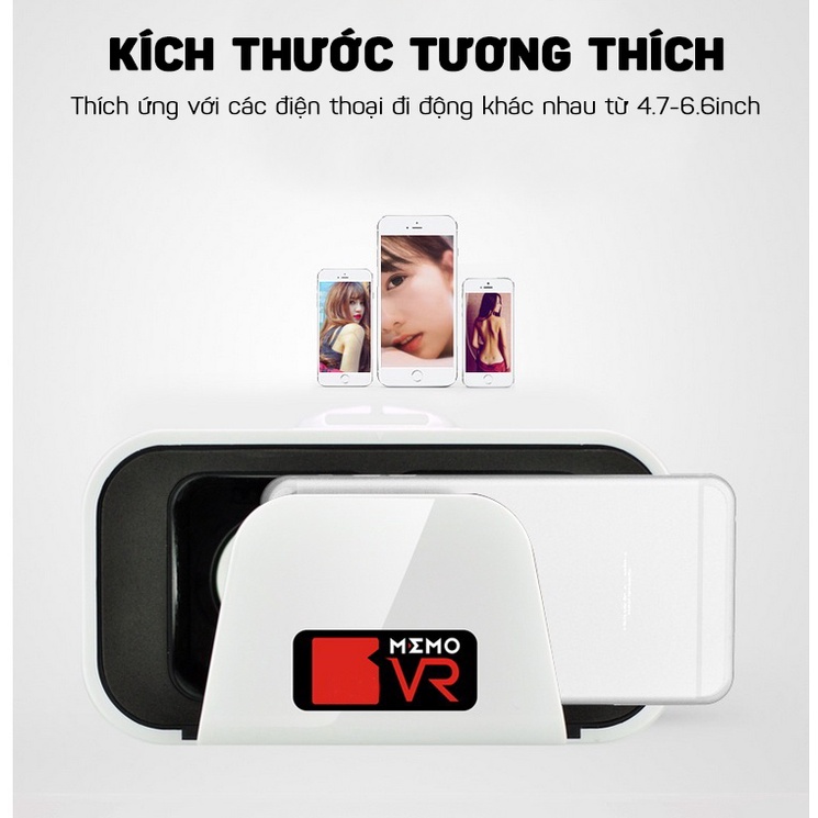 [Kèm Quà Tặng] Kính Thực Tế Ảo Xem Phim 3D VR Hỗ Trợ Điện Thoại 4,7 - 6,6 inch