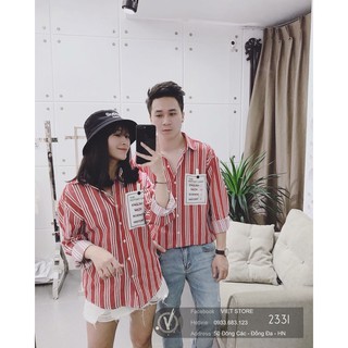 Áo sơ mi cặp đôi, áo đôi mẫu đẹp SN9 kèm hình thật