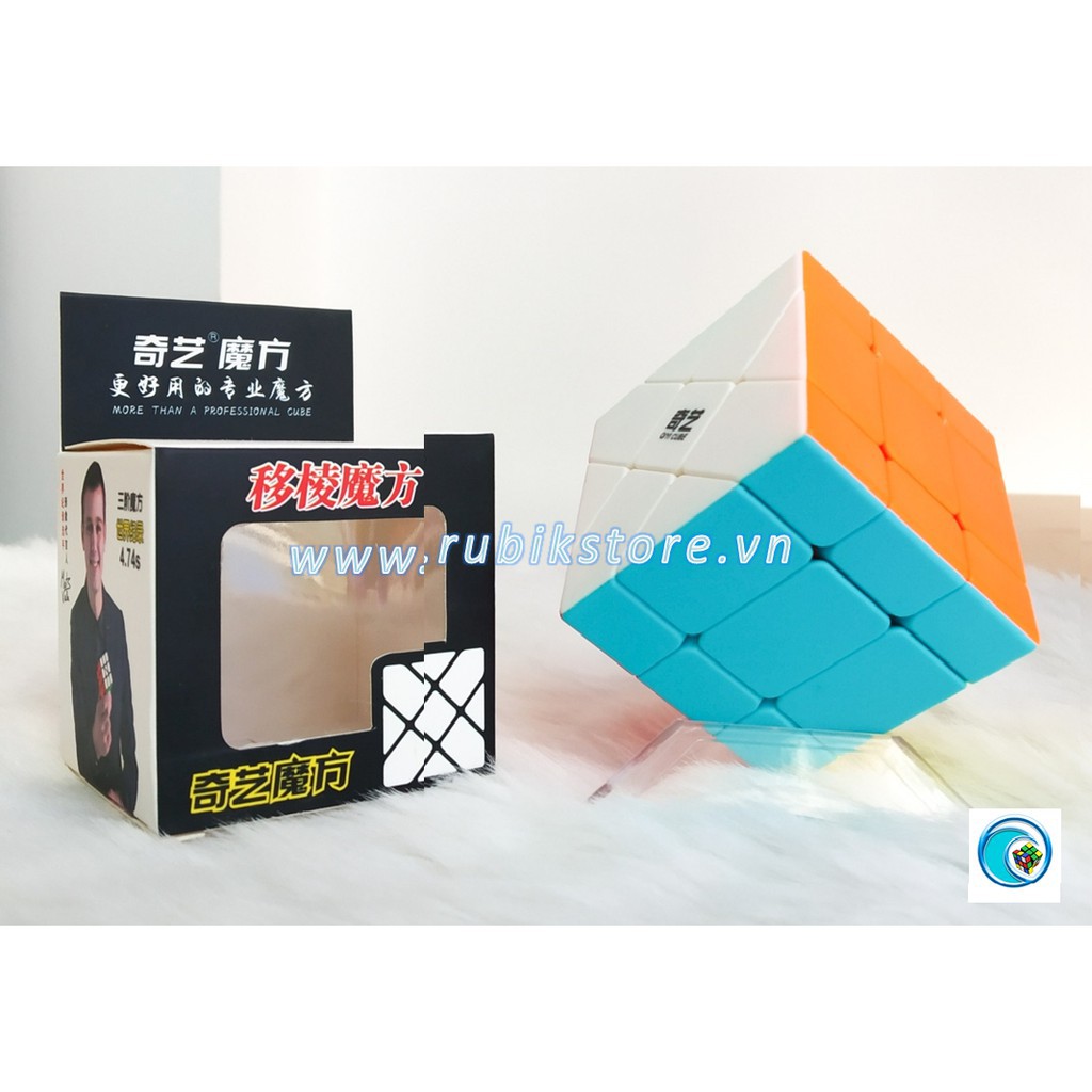 Đồ chơi Rubik biến thể QiYi 3X3 Fisher Cube Black/Stickerless