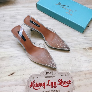 Sandal trong đính đá 6p