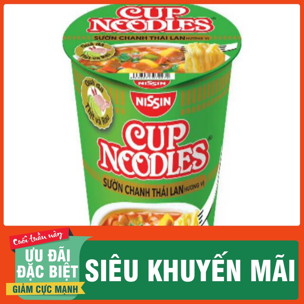 Thùng 24 Ly Mì Cup Noodles Nissin 67g/ly đến 74g/ly nhập khẩu Thái Lan - Ưu Đãi Mùa Dịch