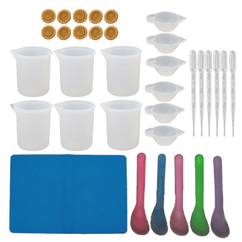 Sa Set 34 Cốc Nhựa Hỗ Trợ Trộn Vật Liệu Epoxy Resin