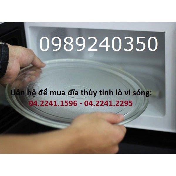 Đĩa thủy tinh lò vi sóng Sharp 27cm đĩa trơn chính hãng