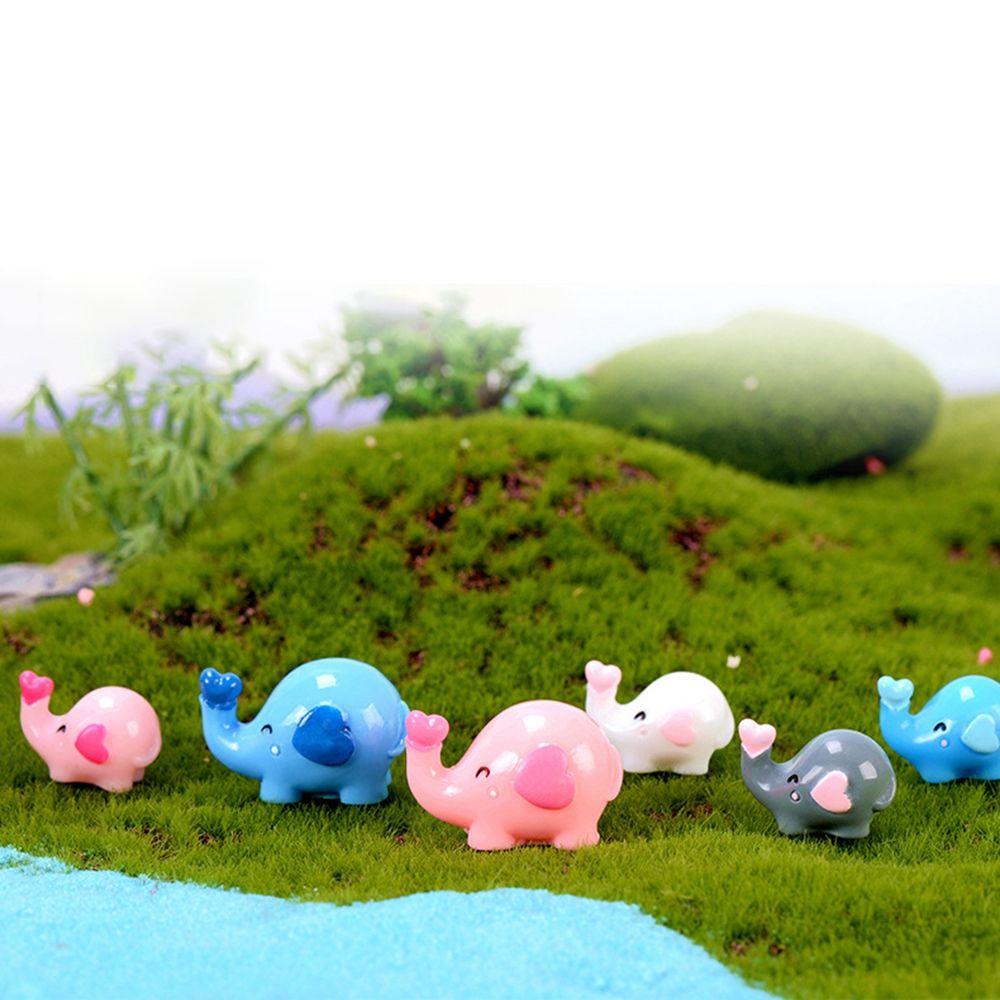 MOCHO Mô Hình Chú Voi Nhỏ Bằng Nhựa Resin Trang Trí Sân Vườn / Nhà Búp Bê