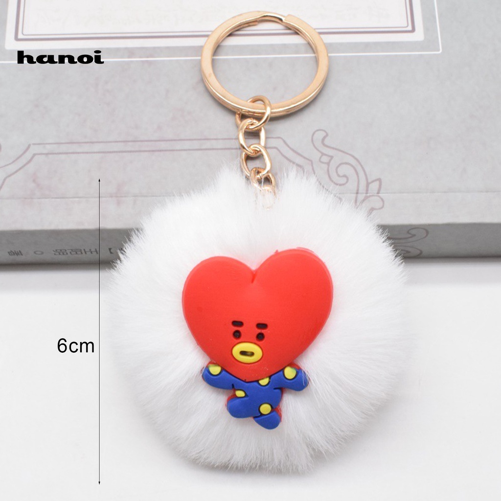 Móc Chìa Khóa Hình Hoạt Hình Bts Phối Cục Bông Xinh Xắn