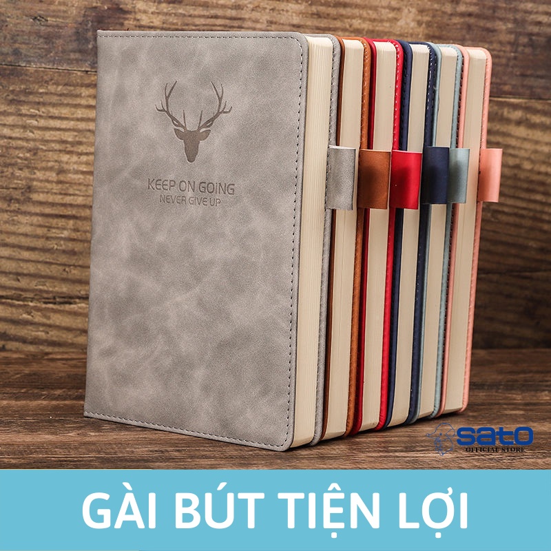 Sổ tay cute bìa da vintage ghi chép a5 quà tặng sang trọng