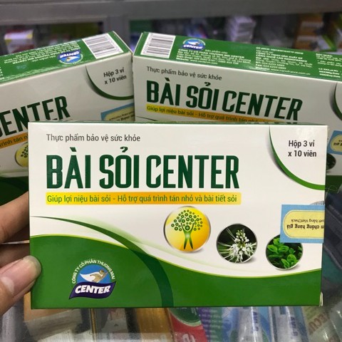 Bài sỏi center – Hỗ trợ lợi tiểu, bài tiết sỏi thận, sỏi tiết niệu, sỏi mật (Hộp 30 viên)