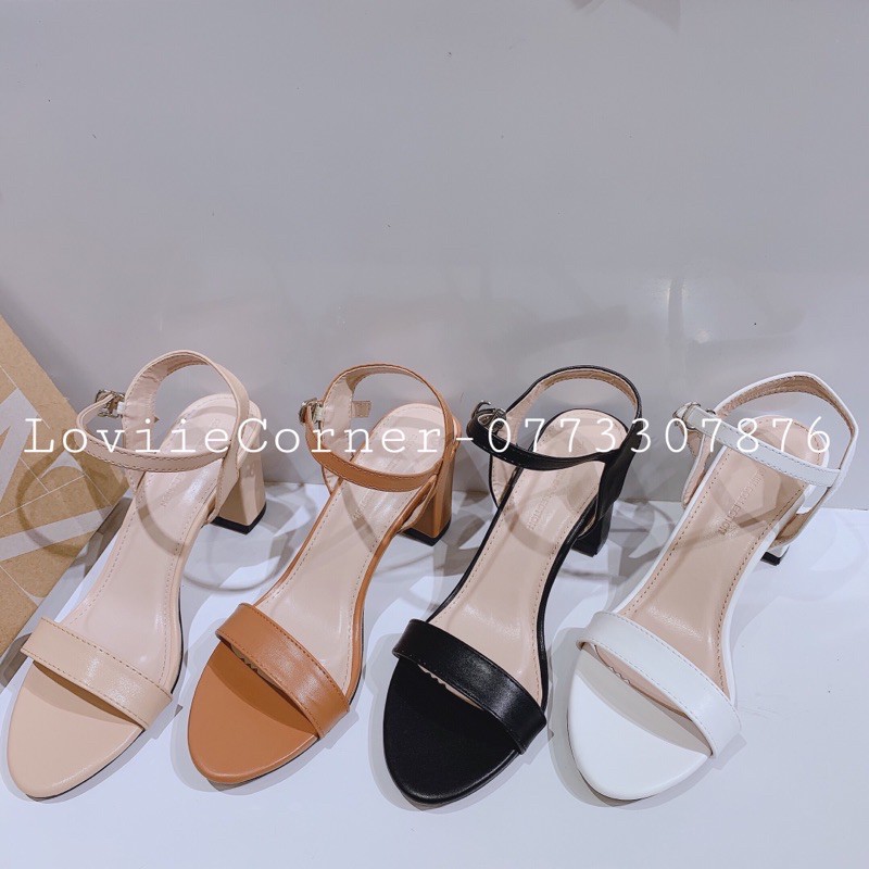 LOVIIECORNER- SANDAL CAO GÓT 7CM - SANDAL QUAI MẢNH - SANDAL GÓT VUÔNG 7CM - SANDAL NỮ ĐẾ VUÔNG CÔNG SỞ 7 PHÂN G210424