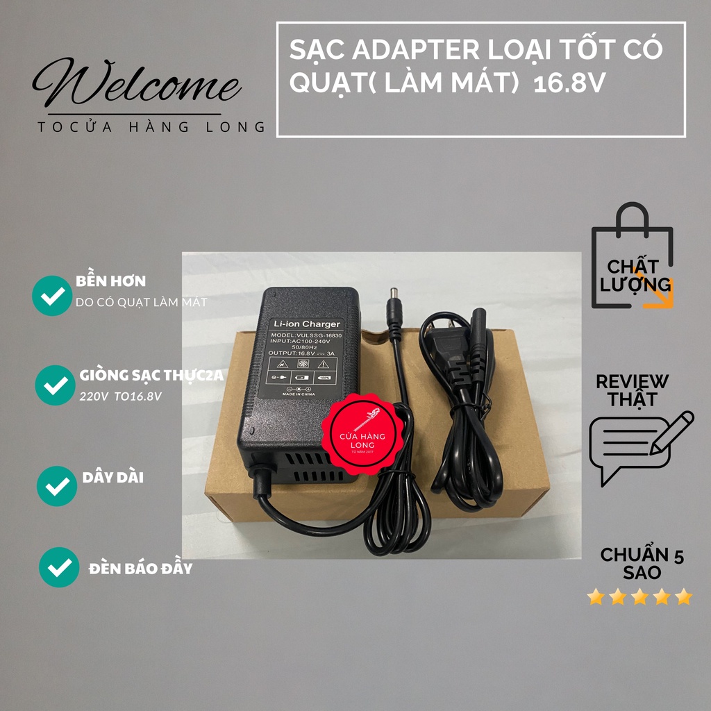 Loại lớn 2A dùng cho pin 21 v có quạt làm mát