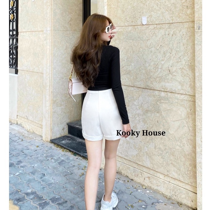 KOOKY HOUSE - ÁO LOHA TOP - Áo croptop tay dài thiết kế chất thun gân cao cấp