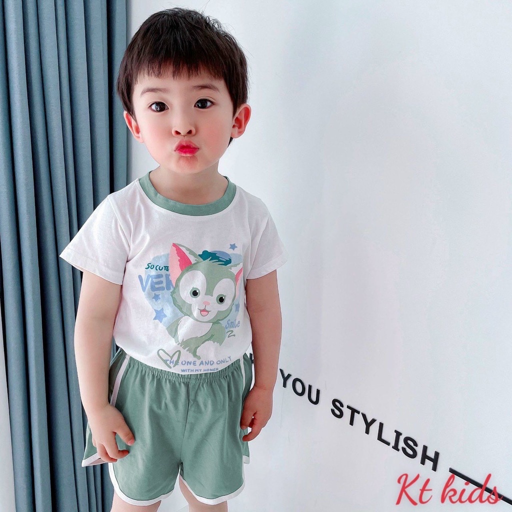 Lyvyshop- (Cotton đẹp) Bộ quần áo cộc tay cho bé trai, bé gái 09-28kg