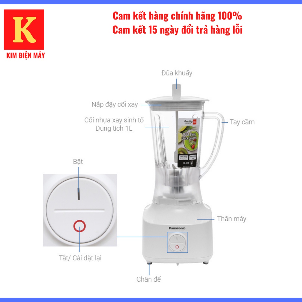 Máy xay sinh tố Panasonic MX-M100WRA 260W tiết kiệm điện- cao cấp bảo hành 12 tháng toàn quốc